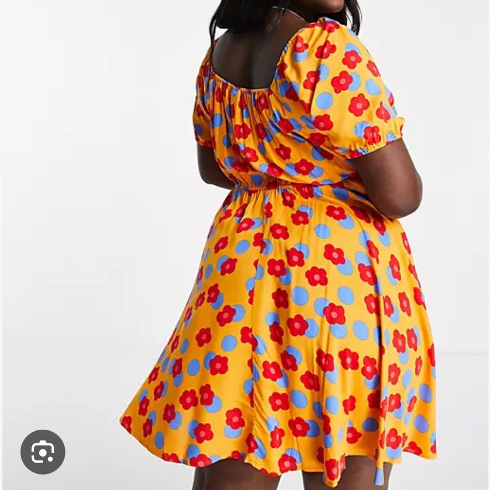 ASOS floral dress with corset detail